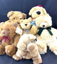 Selection of 6 vintage teddies includes mammas and pappas etc