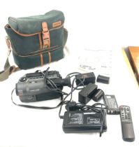 Canon UC9 video camcorder with bag and leads - untested