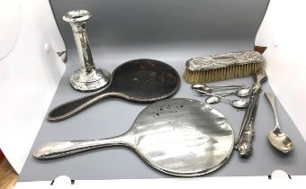 Selection of hallmarked silver scrap items