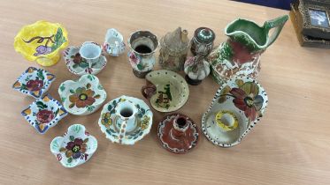 Selection of collectables includes Azouz Kharraz, Cornish pottery etc