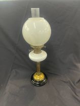 Vintage oil lamp complete, height 24 inches