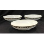 Set of three Ralph Lauren "Carolyn" porcelain serving dishes 11 inches by 7.5 inches