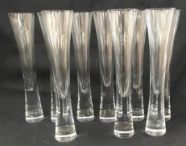 Set of 9 Handmade LSA Moya Champagne Flutes