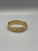 9ct gold metal core ladies bangle bracelet 31 grams