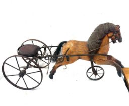 Ornamental horse and carriage overall length 24 inches , Height 13 inches