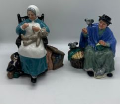 Two vintage Royal Doulton figures ' Nanny' H.N2221 and ' Tuppence a bag' HN2320 tallest measures