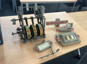 Complete set of workings for vintage mechanical fruit machine.