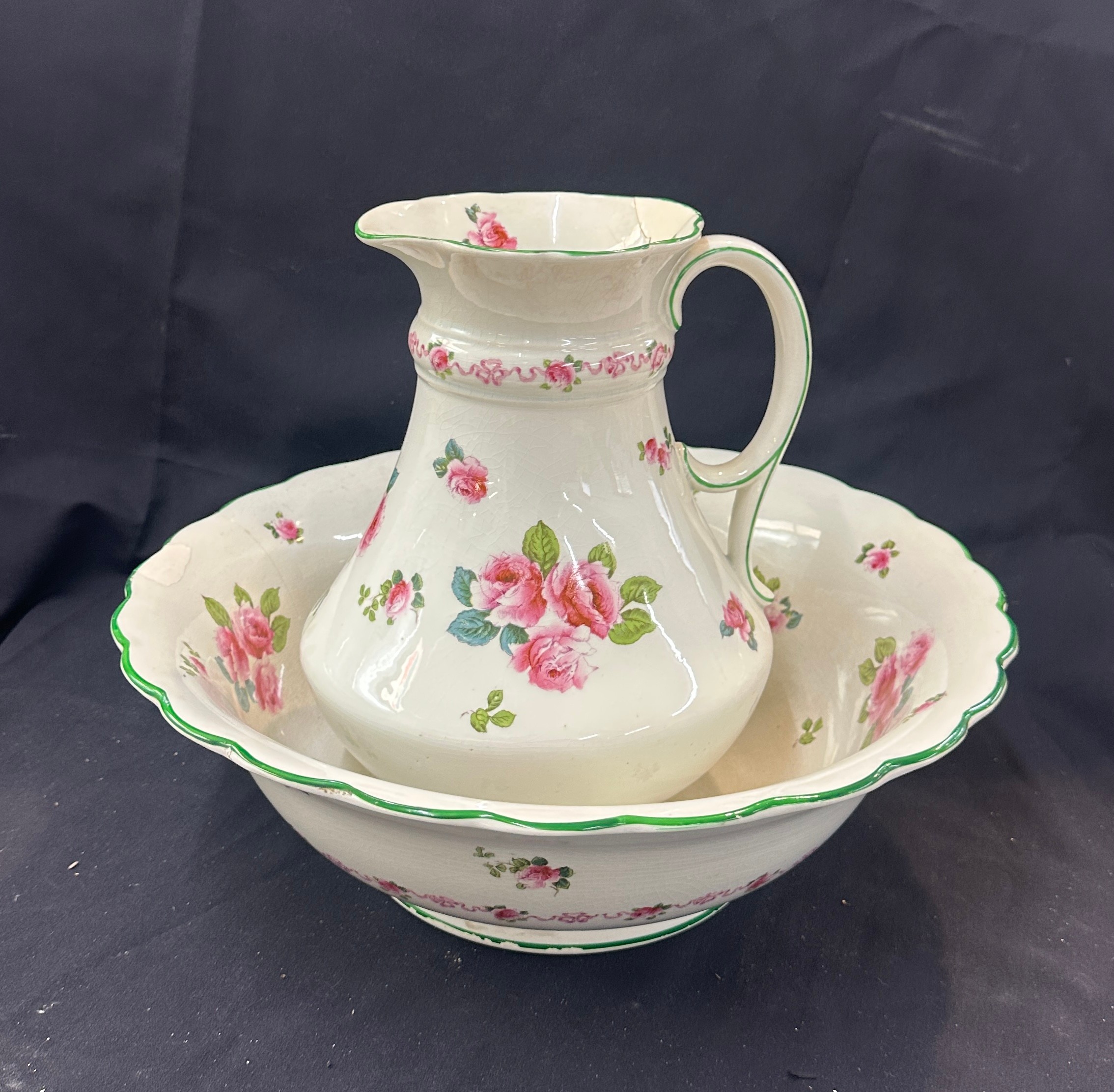 Vintage jug and bowl, Cresent quality england - Bild 2 aus 3