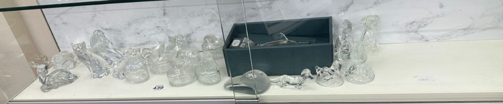 Large selection of assorted glass figures