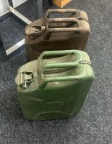 2 vintage Jerry cans