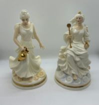 Two vintage Royal Doulton figures from the ' Enchantment' Collection- Queen of The Dawn HN2437 and