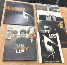 Selection of U2 records and two U2 books