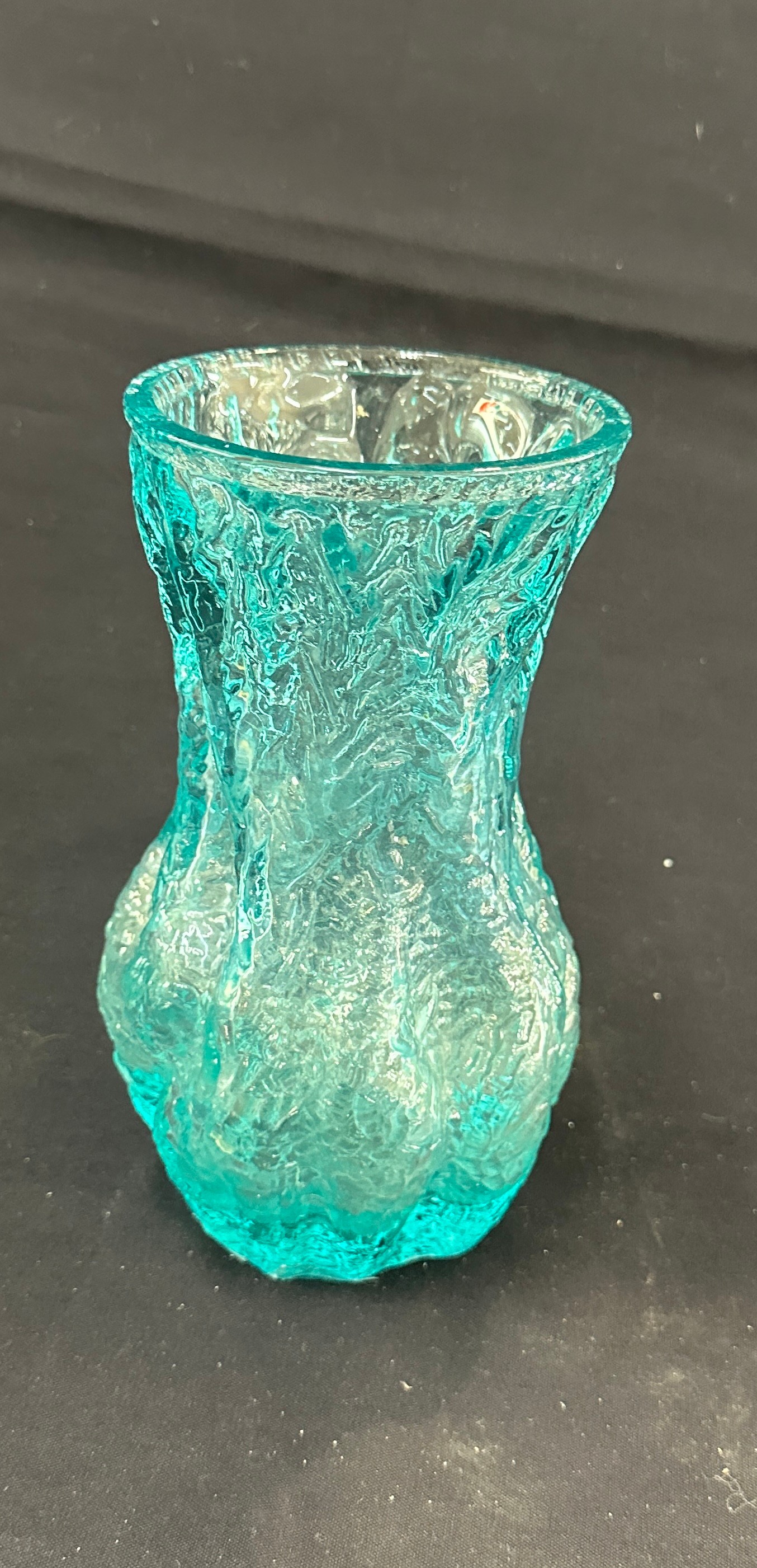 Decorative glass vase, possibly Whitefriars, overall height 8 inches