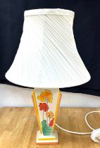 Clarice cliff style lamp, untested
