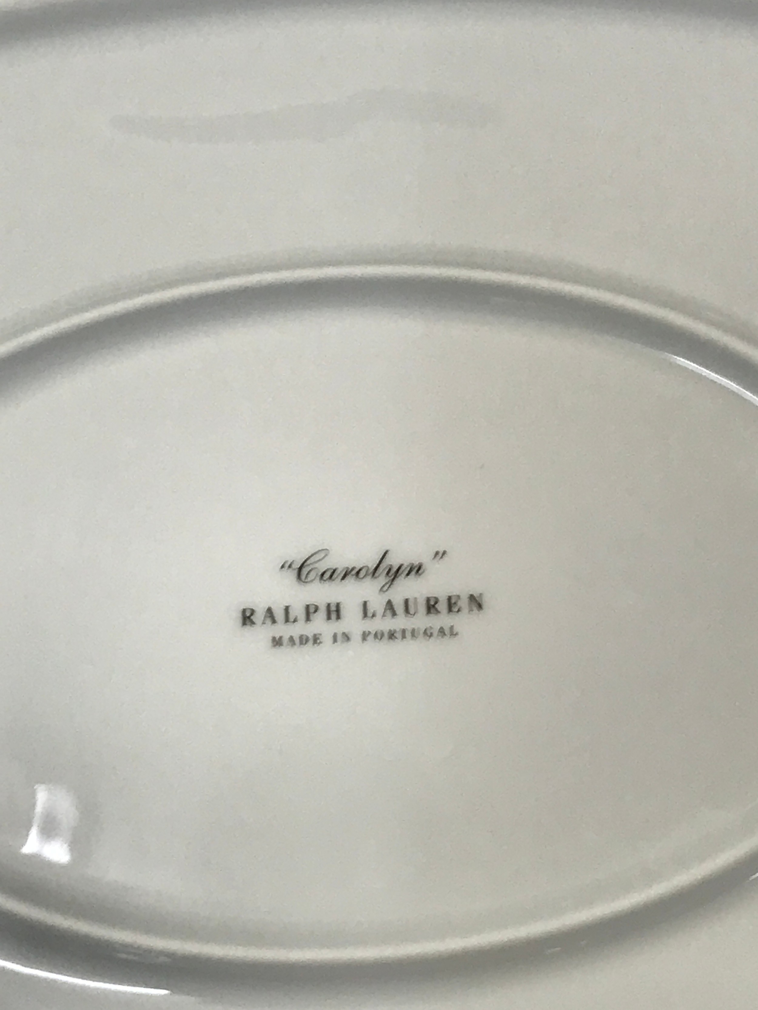 Pair of Ralph Lauren "Carolyn" porcelain meat plates 16 inches by 12 inches - Image 2 of 3