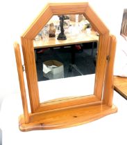 Pine framed dressing table mirror