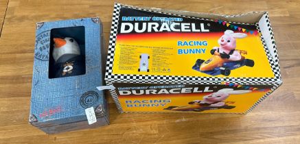 Duracell racing car bunny and British Gas penguin