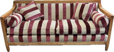 Upholstered Poplar wooden 3 seater sofa 79 inches wide 35 inches tall
