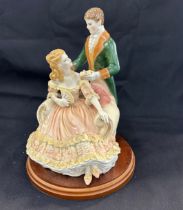 Royal Worcester ' A Gift of Love', 'Age of Romance' figurine measures approx 11 inches tall