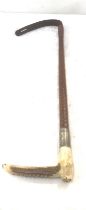 Horn handled riding crop