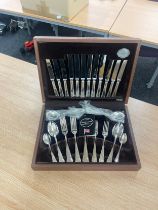 Silver plated canteen of cutlery by Cooper Ludlam, complete never been used