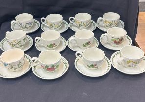 12 Portmerion Botantic gardens cup and saucers