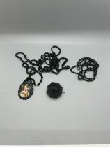 Whitby jet and antique French jet jewellery