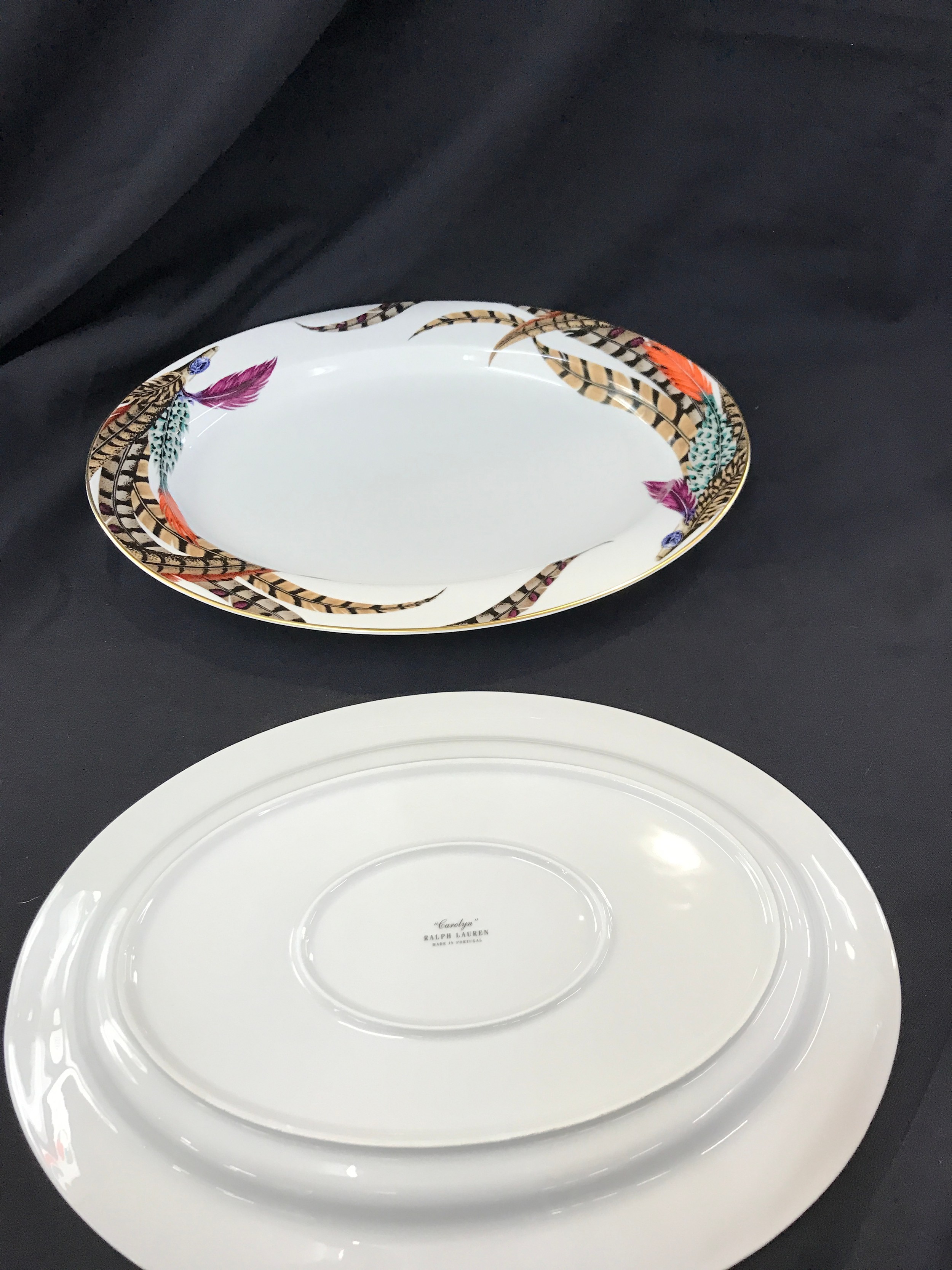 Pair of Ralph Lauren "Carolyn" porcelain meat plates 16 inches by 12 inches - Image 3 of 3