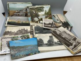 Selection of vintage postcards to include real photo postcards and greeting cards