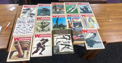 Selection of vintage books to include ' Weapons and Warfare' , ' Infantry Weapons WW2' etc