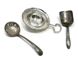 3 x antique / vintage .925 sterling spoons inc georgian