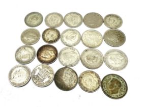 selection of 20 silver sixpences