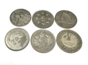 6 collectable five pound coins