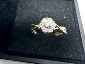 9ct gold diamond ring .33 ct diamonds weight 1.9g