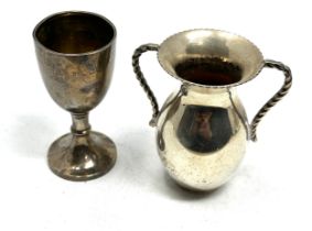 2 x .925 sterling silver small jug / trophy