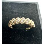 9ct gold diamond half eternity ring (2.4g)