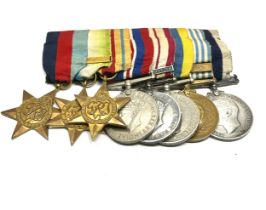 Mounted WW2 ER. II Royal Navy Medal Group n.g.s medal -palestine 1945-48 d/kx93547 f.c willcocks s.