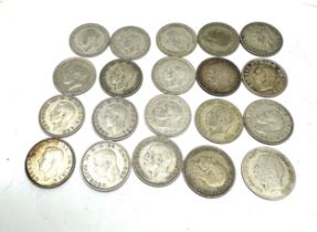 selection of 20 silver shillings