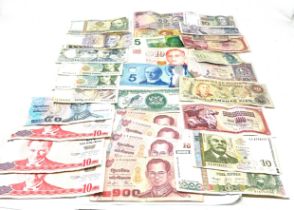 selection of 30 vintage world banknotes