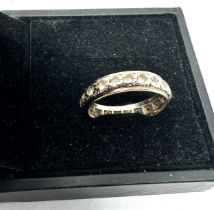 9ct gold & stone set eternity ring weight 1.8g