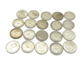 selection of 20 silver shillings