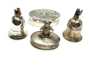 4 x .925 sterling pill / trinket boxes