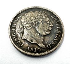 1819 George III Silver shilling