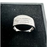 9ct white gold diamond ring (2.4g)