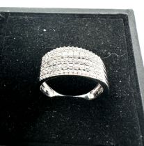 9ct white gold diamond ring (2.4g)