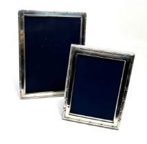 2 silver picture frames largest measures approx 20 by 15cm