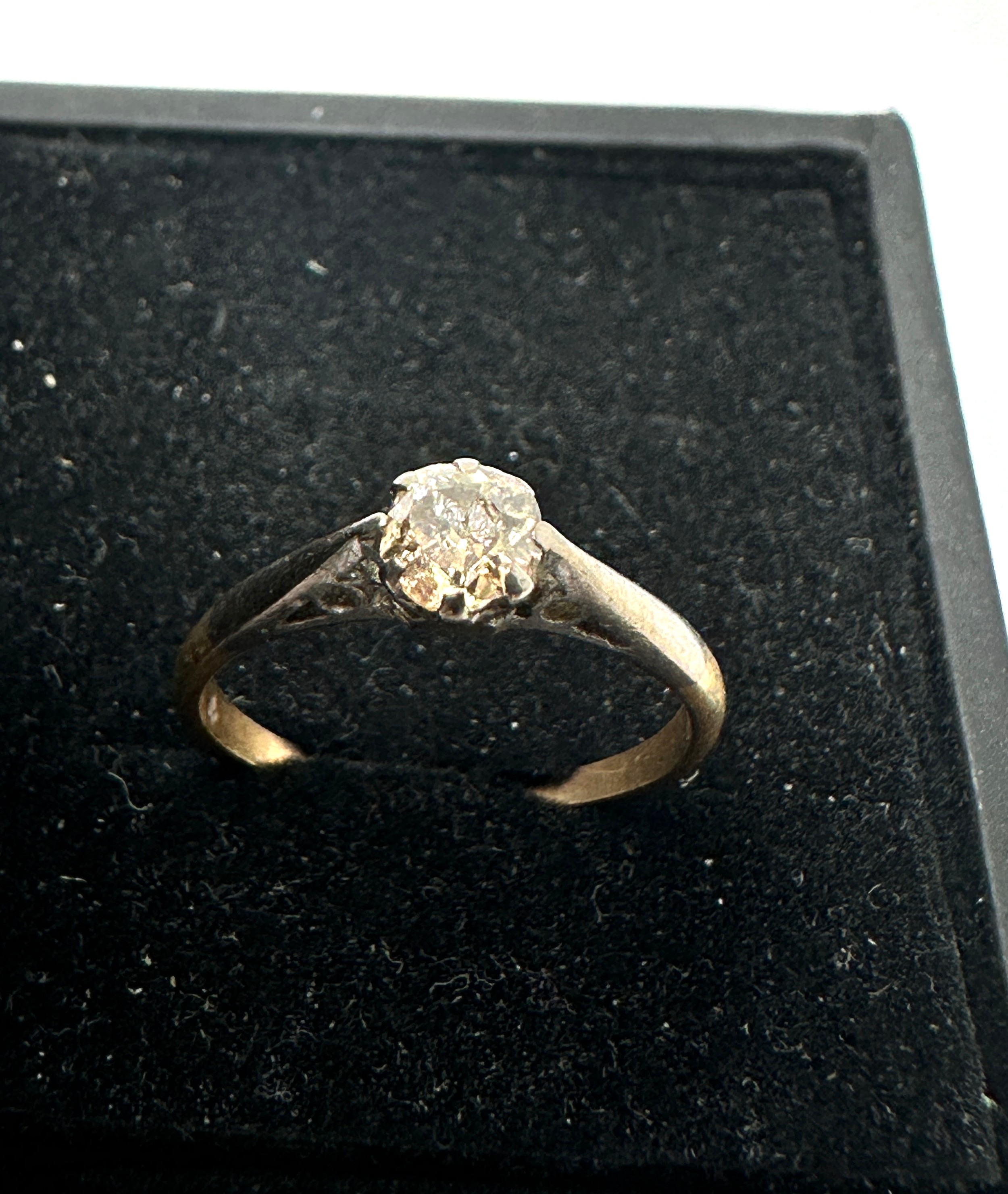 18ct gold diamond vintage ring (1.3g)