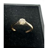 18ct gold diamond vintage ring (1.3g)