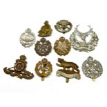 Military Cap Badges x 10 inc. A.T.S Tank Regt R.A.F