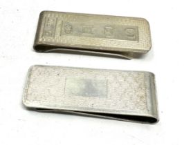 2 x .925 sterling vintage gents money clips